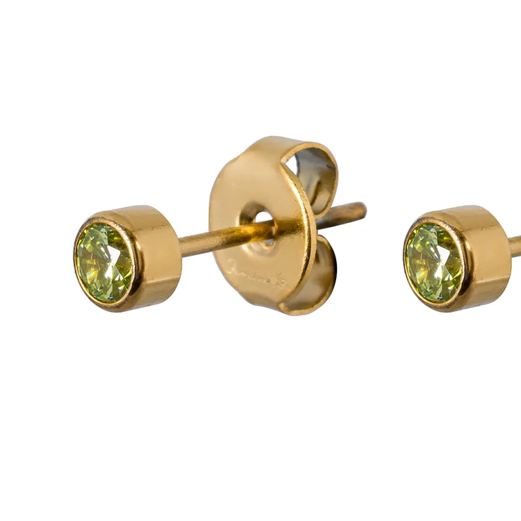 Пусеты Cubic zirconia Apple Green Fiore Luna SWE0128 AG G