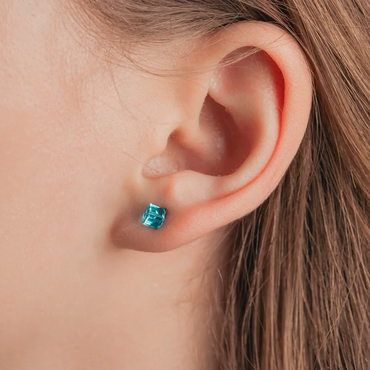 Пусеты Aquamarine Fiore Luna SWE2127/1 A S