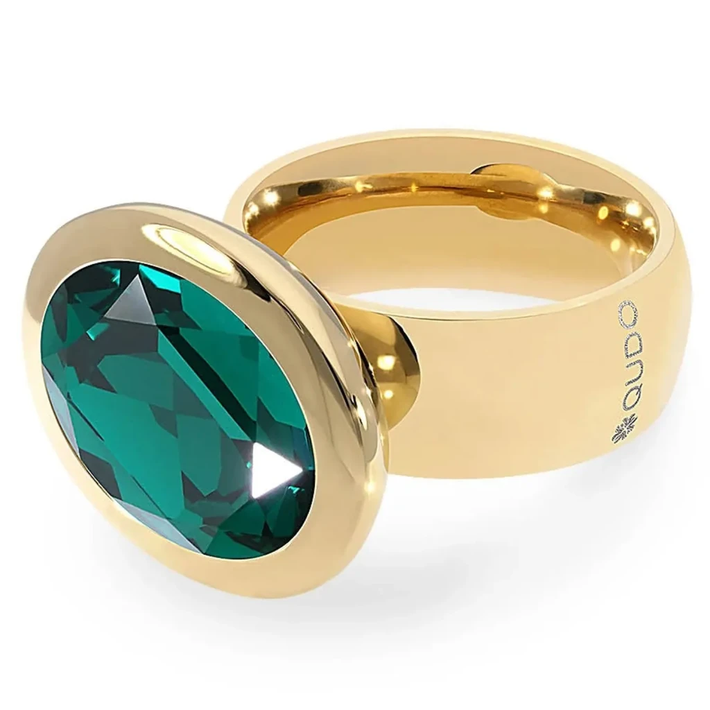 Кольцо Qudo TIVOLA big G emerald 19 мм 632331/19 G/G
