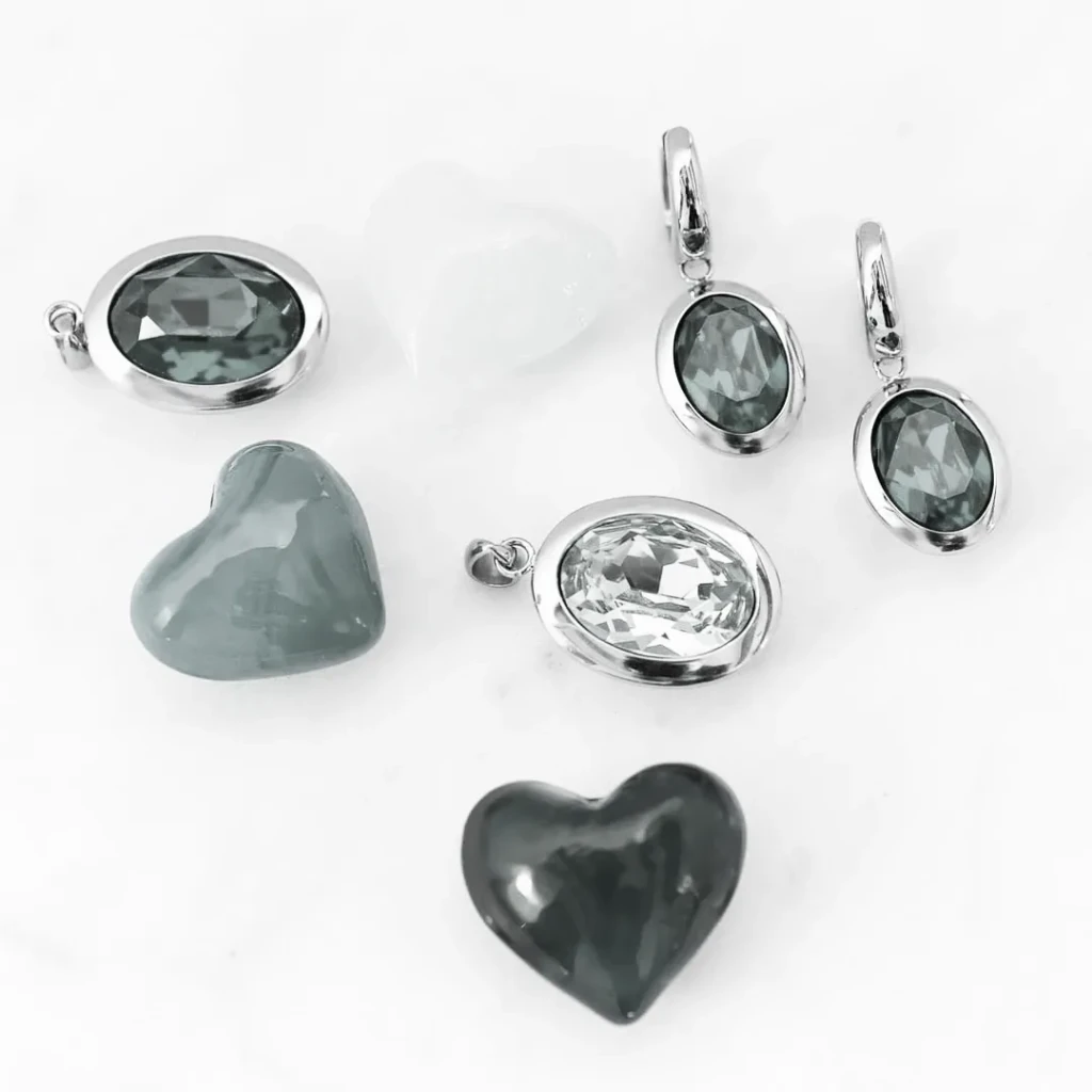 Серьги Qudo Creole TIVOLA small G black diamond 310531 BW/G