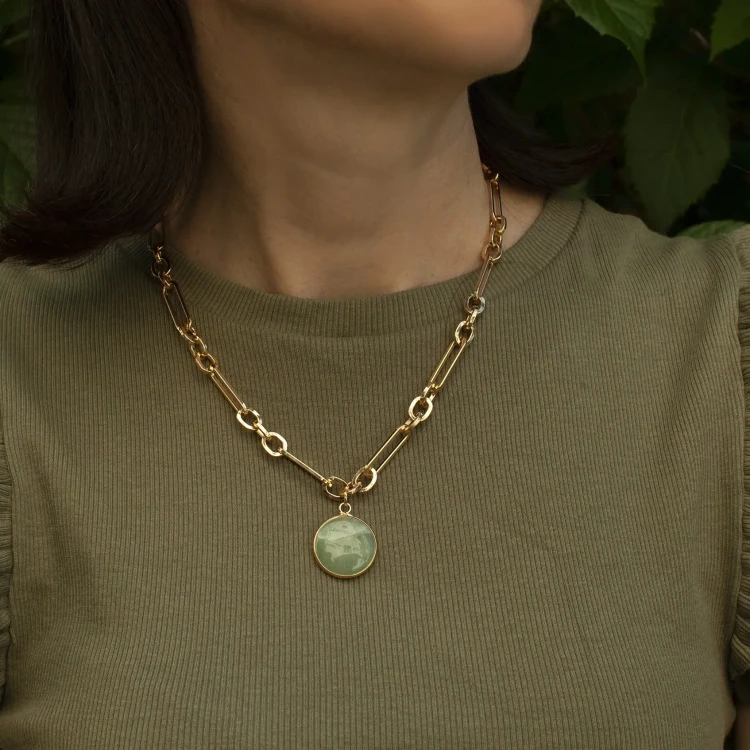 Колье Fiore Luna GREEN AVENTURINE LN5150 G/G