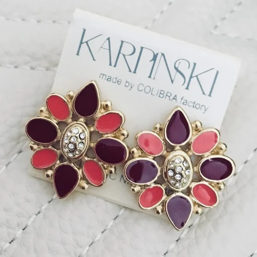 Серьги в золоте с эмалью P11888