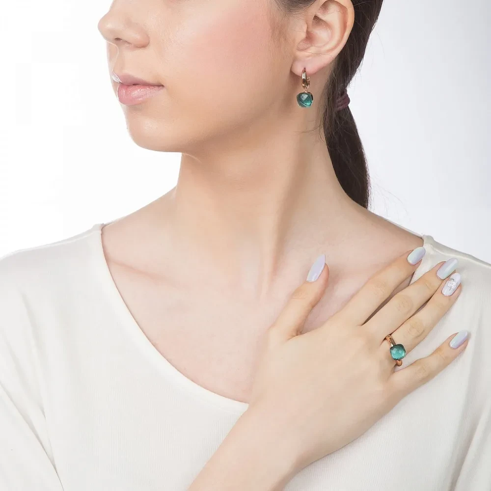 Кольцо Qudo Firenze aqua 19 мм 626083 BL/RG