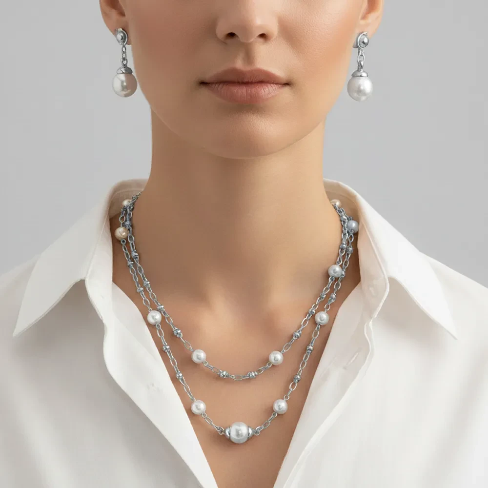 Комплект Fiore Luna колье+серьги SG200097E-002 S