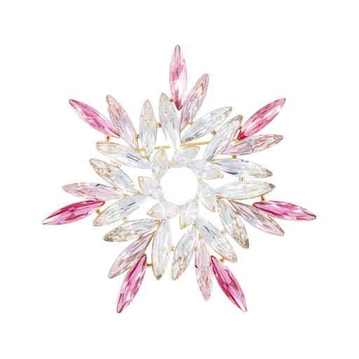 Брошь Fiore Luna ОРЕОЛ Zircon+crystal XR14406 R/G