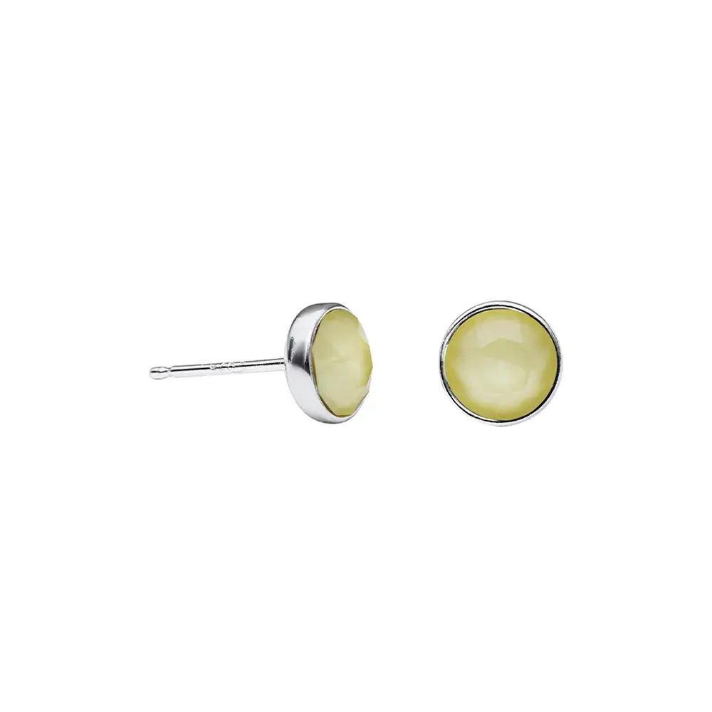 Пусеты Crystal Powder Yellow Fiore Luna SWE297 CPY S