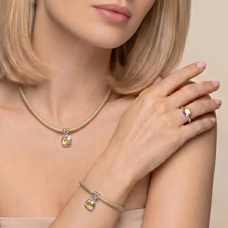 Кольцо Light Topaz Shimmer K2506.M14 BR/S Fiore Luna