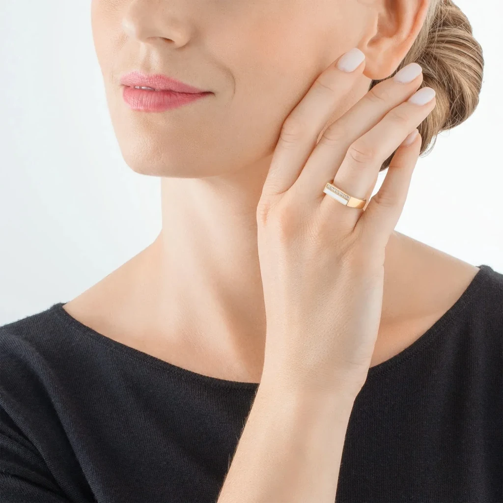 Кольцо Coeur de Lion White-Gold 0133/40-1416 54