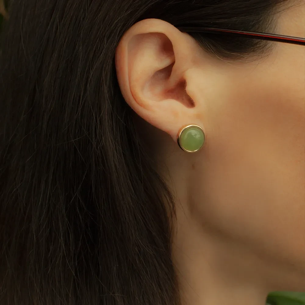 Пусеты GREEN AVENTURINE LE1109 G/G