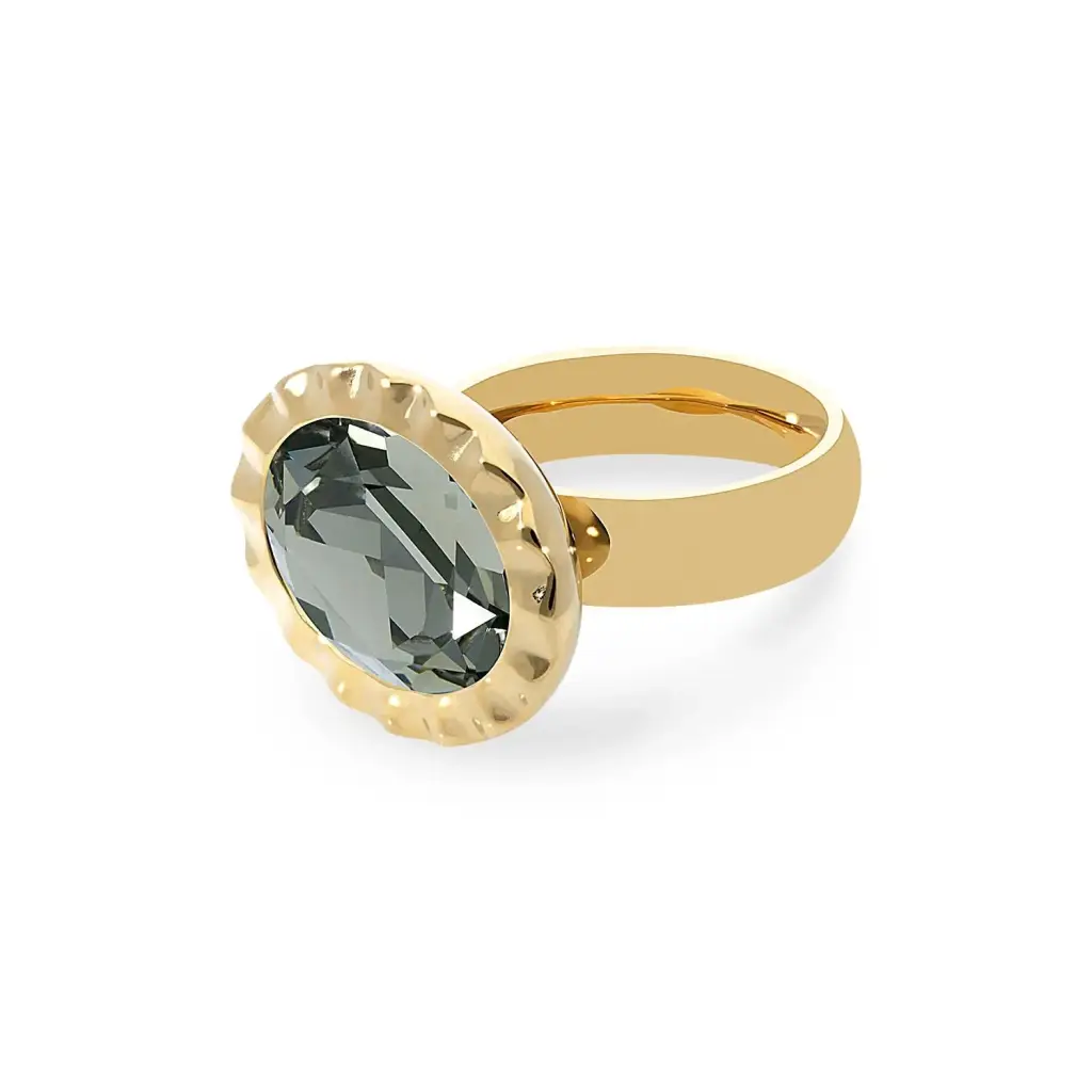 Кольцо Qudo TIVOLA UNICA big (G/P) Black diamond 54 686539