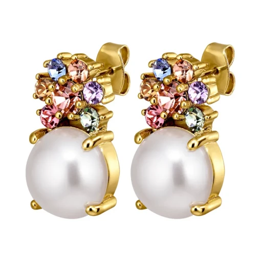 Серьги Dyrberg Kern BECKIA SG PASTEL MULTI / WHITE PEARL 460069