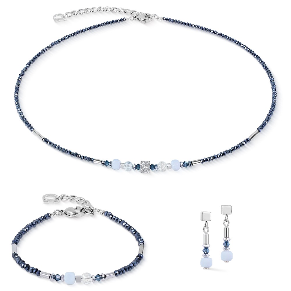 Колье Coeur de Lion Light Blue-Silver 3048/10-0741