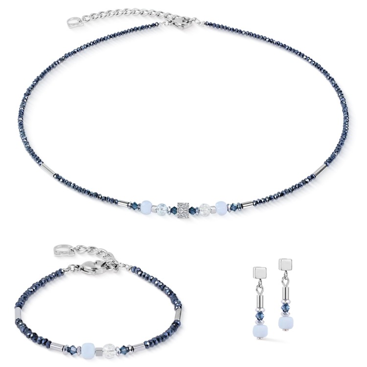 Колье Coeur de Lion Light Blue-Silver 3048/10-0741