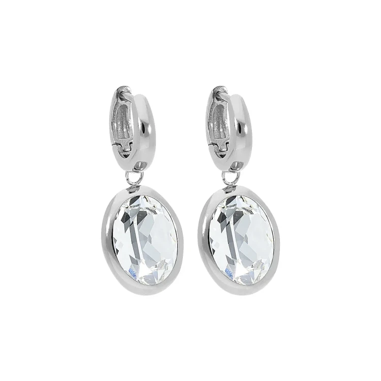 Серьги Qudo Creole TIVOLA small S crystal 310500 BW/S