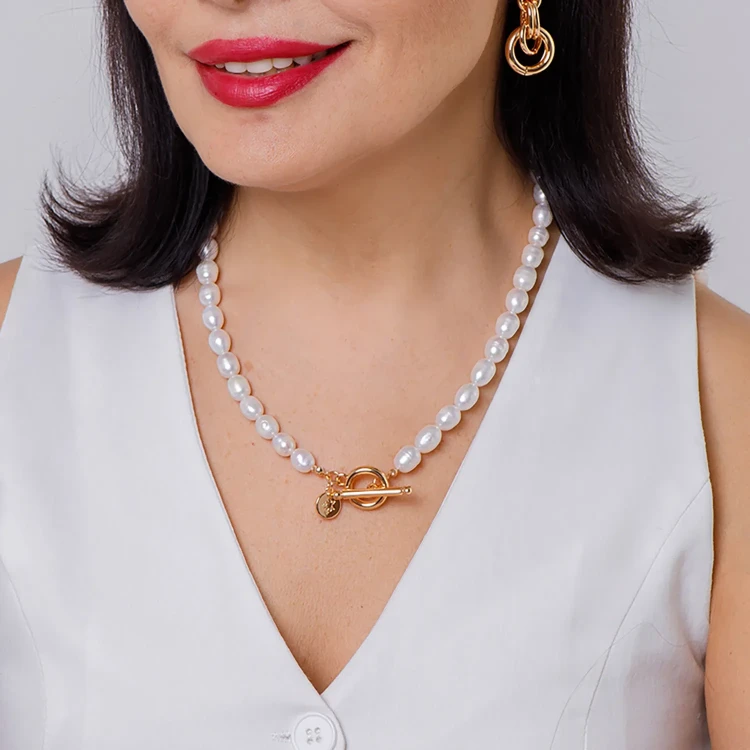 Колье Fiore Luna String of Pearls Togl BL4513 G