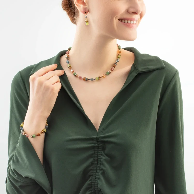 Колье Coeur de Lion Olive-Green 2838/10-0905