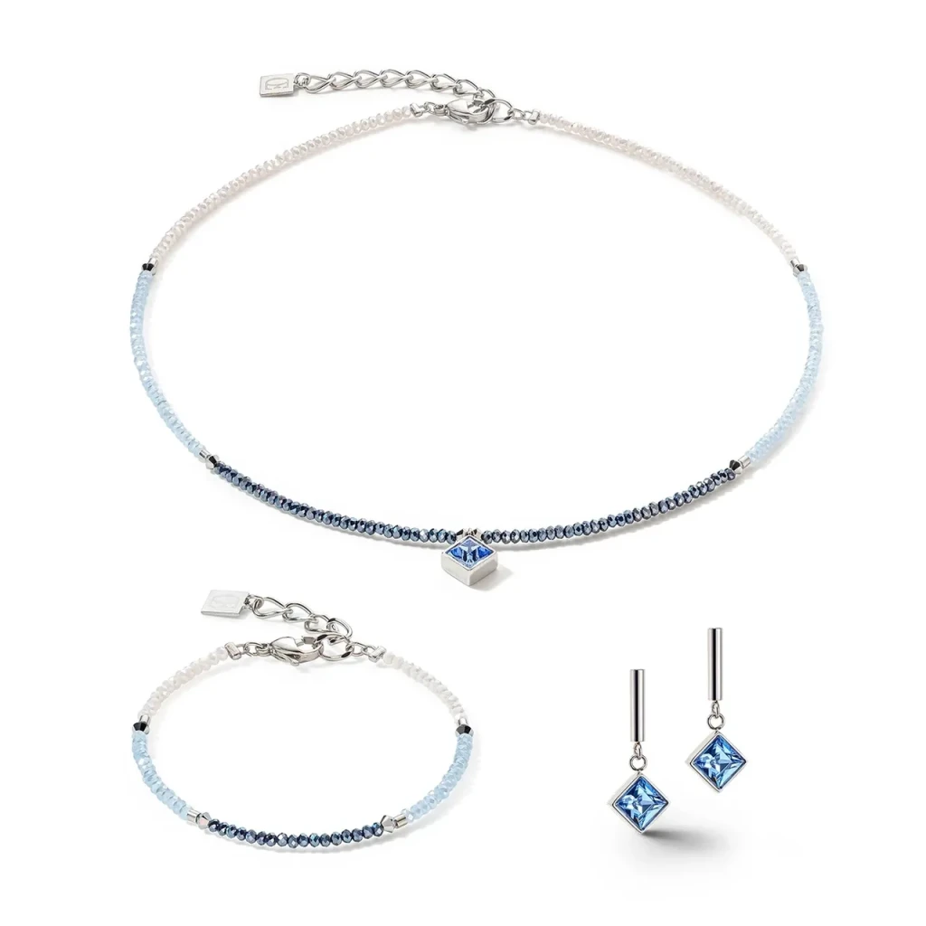 Пусеты Coeur de Lion Light Blue-Silver 6006/21-0741