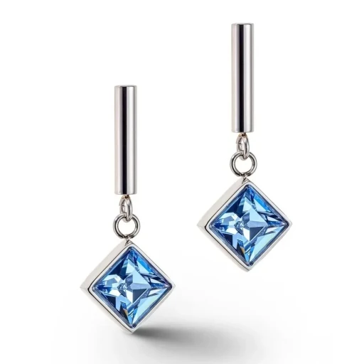 Пусеты Coeur de Lion Light Blue-Silver 6006/21-0741