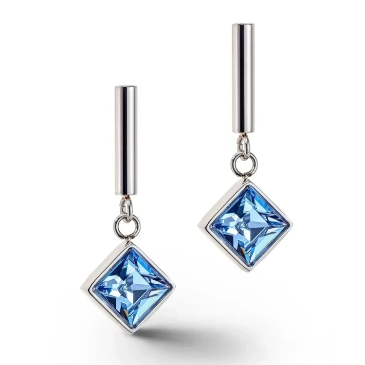 Пусеты Coeur de Lion Light Blue-Silver 6006/21-0741