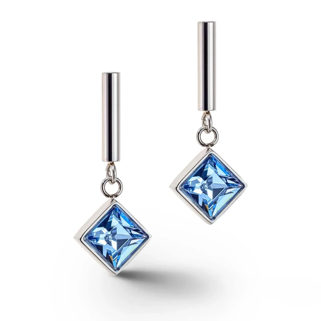 Пусеты Coeur de Lion Light Blue-Silver 6006/21-0741