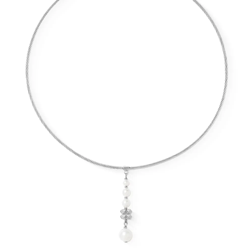 Колье Coeur de Lion White-Silver 1137/10-1417