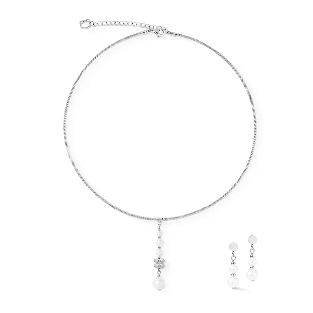 Колье Coeur de Lion White-Silver 1137/10-1417