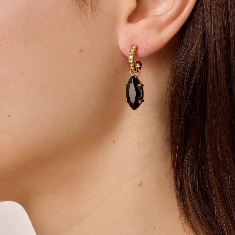 Серьги Dyrberg Kern JUNIPE SG BLACK_GOLDEN 470001