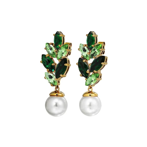 Серьги Dyrberg Kern BALETE SG GREEN_WHITE PEARL 470027