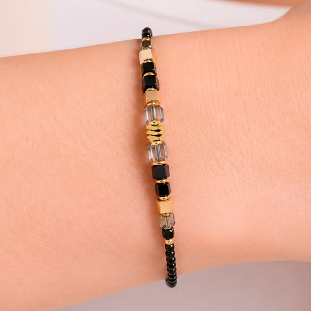 Браслет Coeur de Lion Black-Gold 3044/30-1316