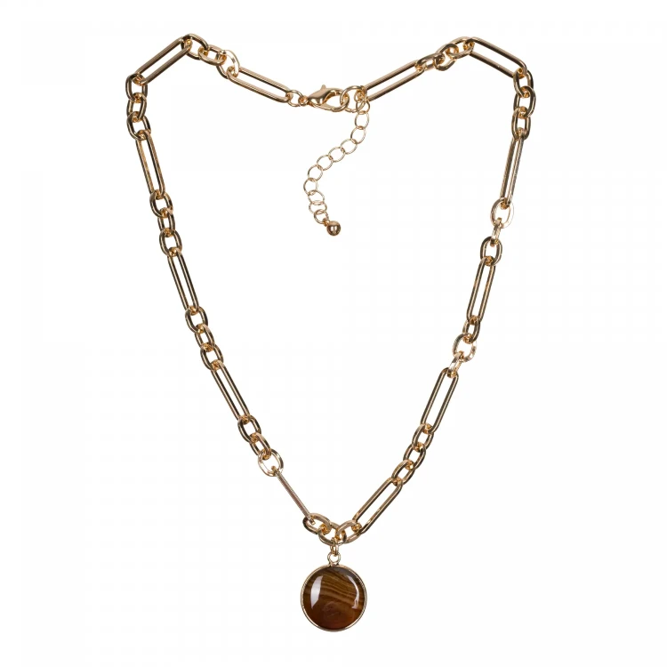 Колье Fiore Luna COFFE AGATE LN5148 BR/G