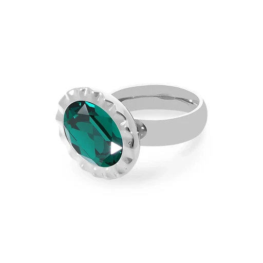 Кольцо Qudo TIVOLA UNICA big (S/P) Emerald 58 686937