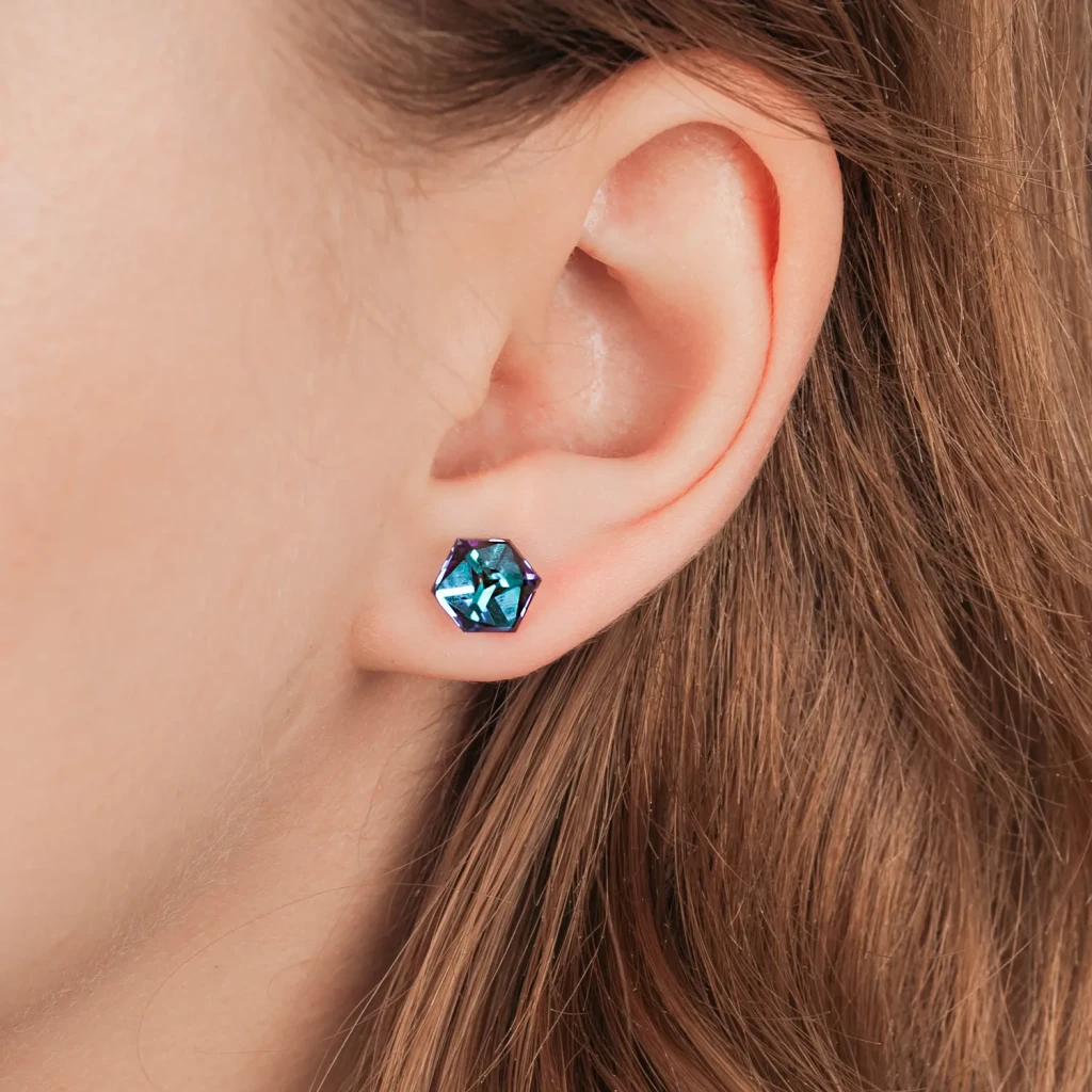 Fiore Luna Пусеты Crystal Blue SWE0127/2 B G