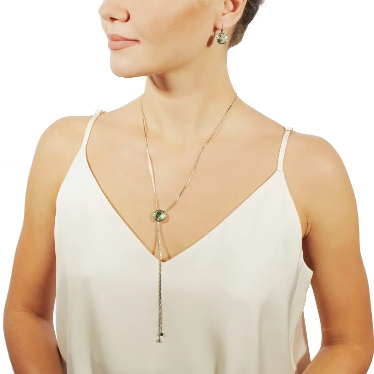 Серьги Fiore Luna Chrysolite A1903.16 G/S