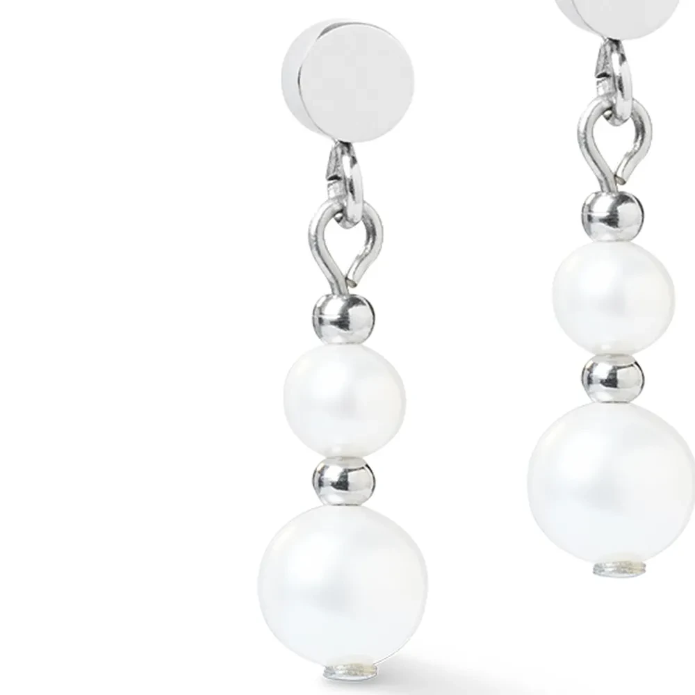 Серьги Coeur de Lion White-Silver 1137/21-1417