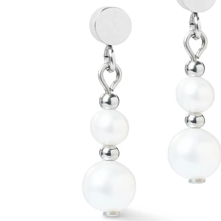 Серьги Coeur de Lion White-Silver 1137/21-1417