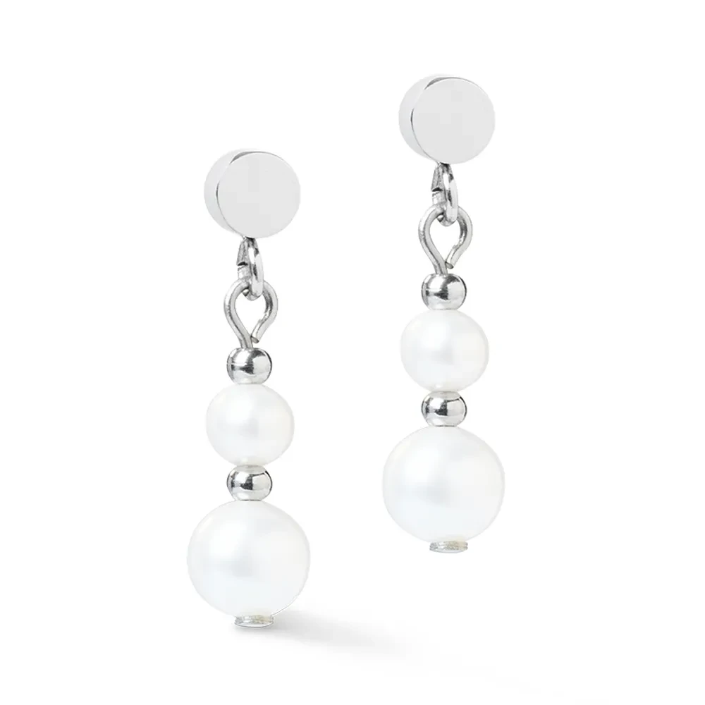 Серьги Coeur de Lion White-Silver 1137/21-1417