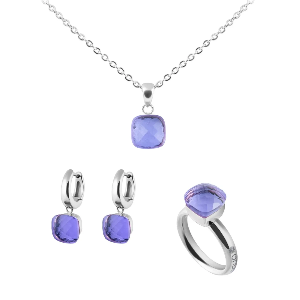 Кольцо Qudo Firenze medium orchid 18.5 мм 611974 R/S