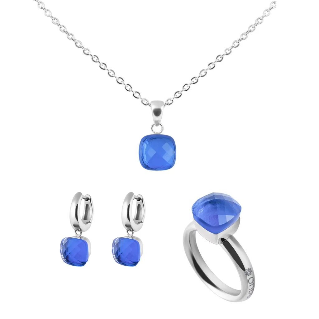Кольцо Qudo Firenze sapphire 16 мм 611710 BL/S