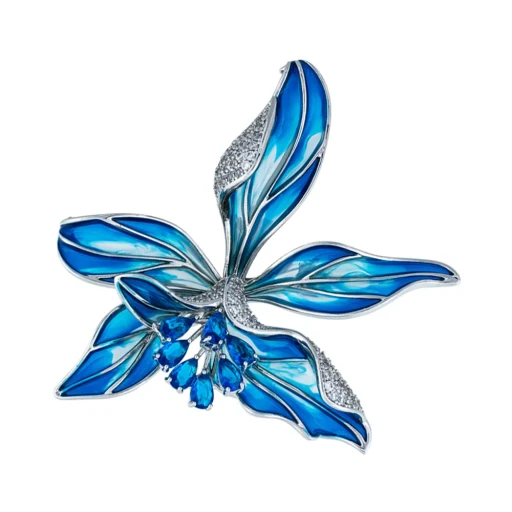 Брошь Fiore Luna Ирис  XR12394A4 BL/S