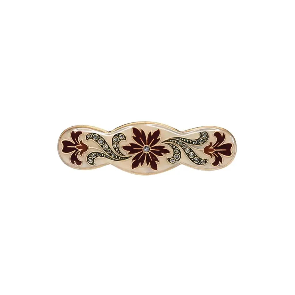 Заколка для волос Clara Bijoux Красные Астры G24764-24 BR/S металлическая (Испания)