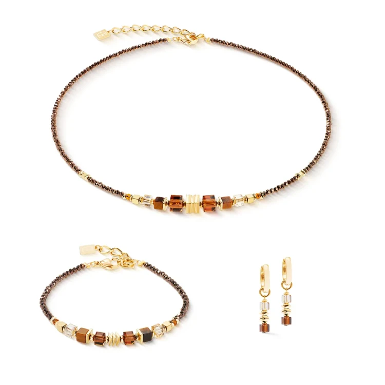 Серьги Coeur de Lion Brown-Gold 3044/21-1116