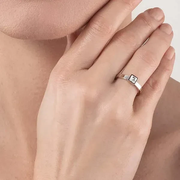 Кольцо Coeur de Lion Crystal-Silver 18 мм 0501/40-1817 56