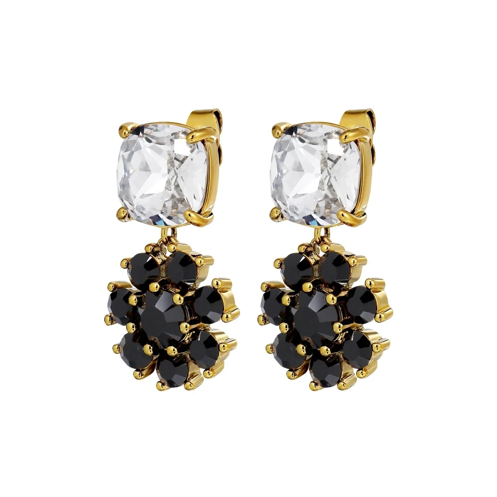 Серьги Dyrberg Kern POPPY SG CRYSTAL / BLACK 470119