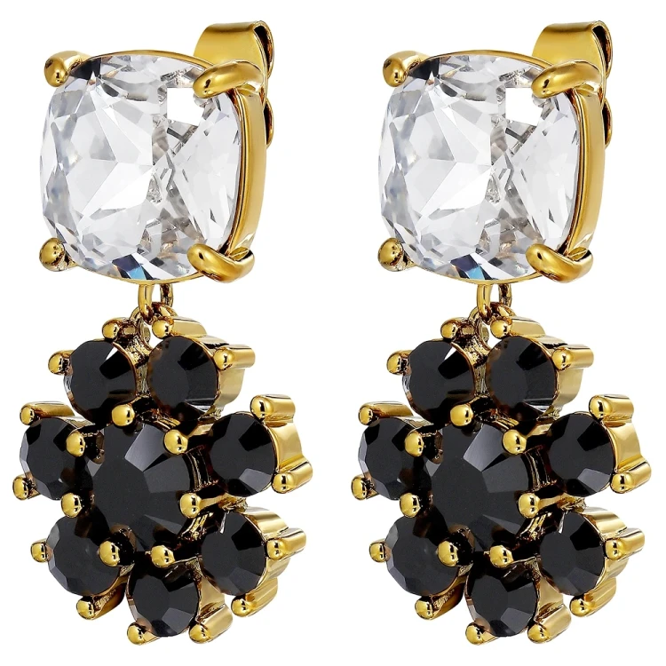 Серьги Dyrberg Kern POPPY SG CRYSTAL / BLACK 470119
