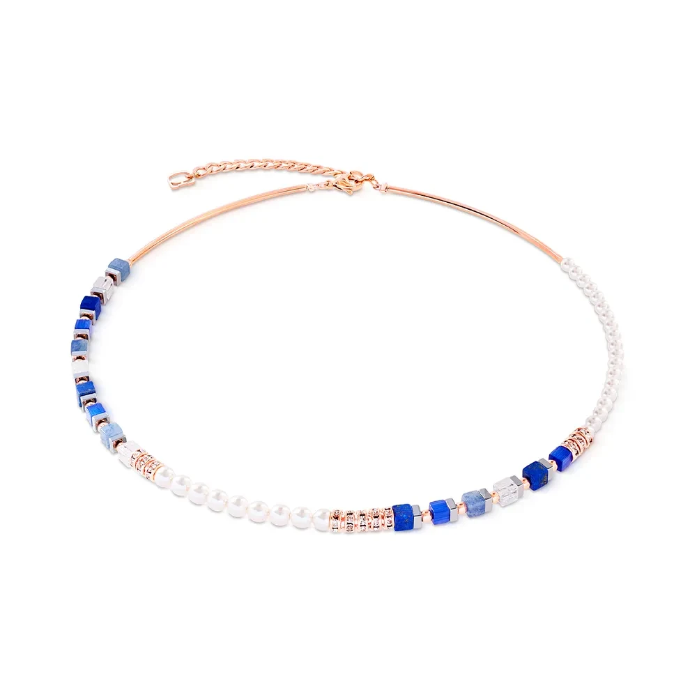 Колье Coeur de Lion Blue Rose Gold 4354/10-0759