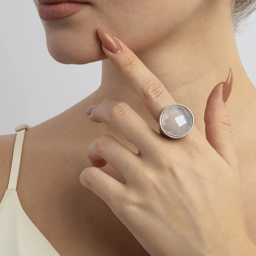 Кольцо Possebon pearl opaline 19 мм K1155.25/19.0 BW/S