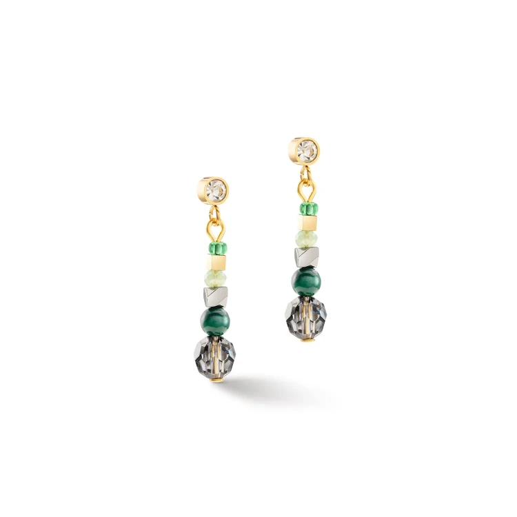 Пусеты COEUR DE LION Green-Gold 2035/21-0516