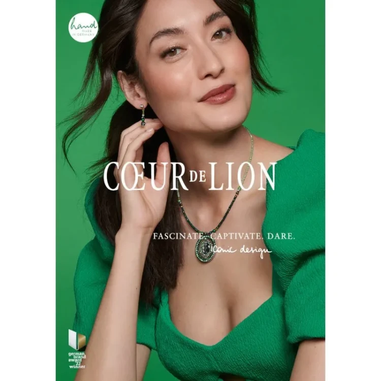 Пусеты COEUR DE LION Green-Gold 2035/21-0516