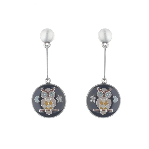 Серьги Clara Bijoux сова A35536.6 TC BW