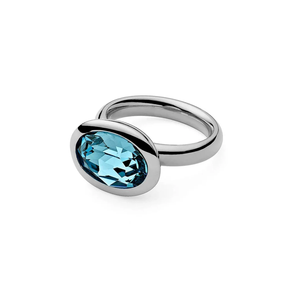 Кольцо Qudo Tivola Aquamarine 18 мм 631253/17.8 BL/S